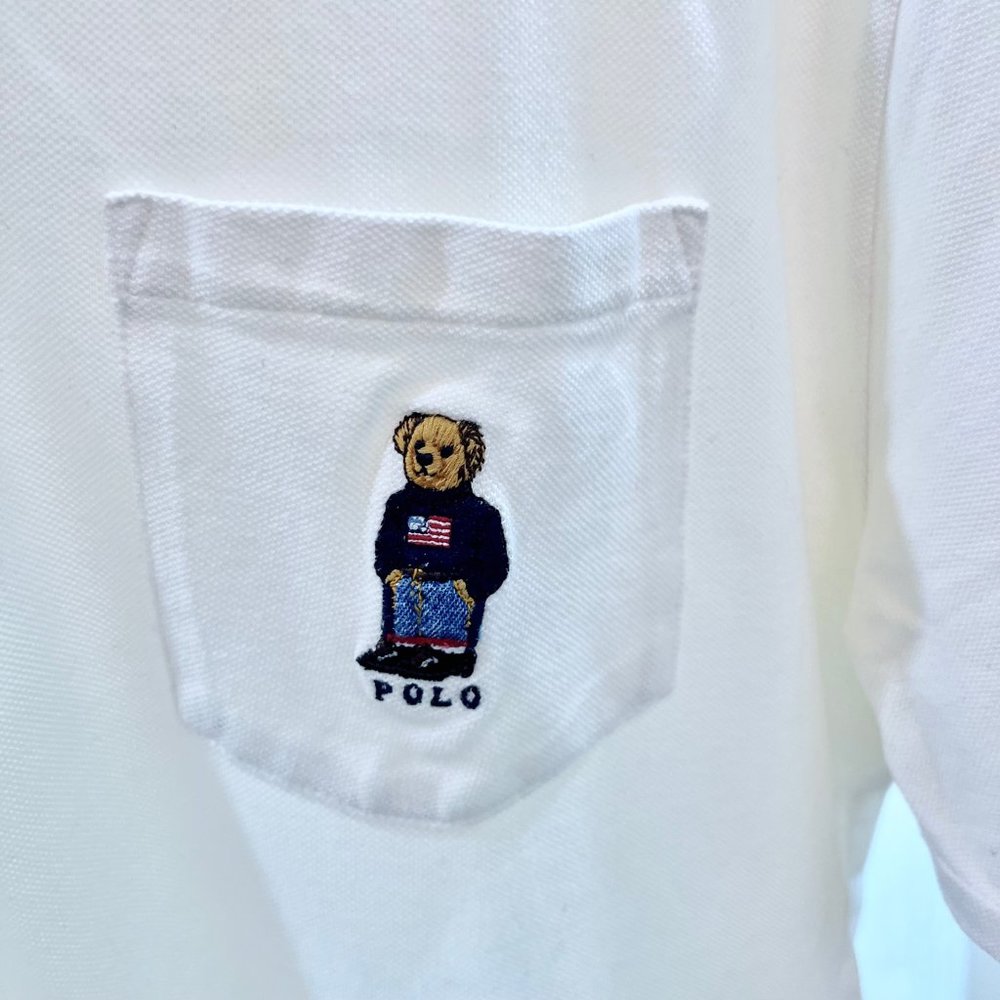 Ralph Lauren Polo Bear White Polo Shirt. - Picture 3 of 5